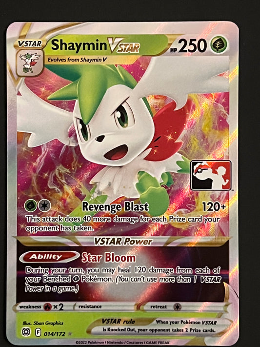 014/172 Shaymin VStar (PLAY! STAMPED) - Pokémon Brilliant Stars Ultra Rare