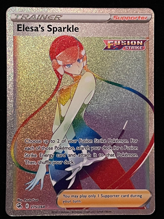 Elesa’s Sparkle  - 275/264 Fusion Strike Rainbow Rare Holo Trainer