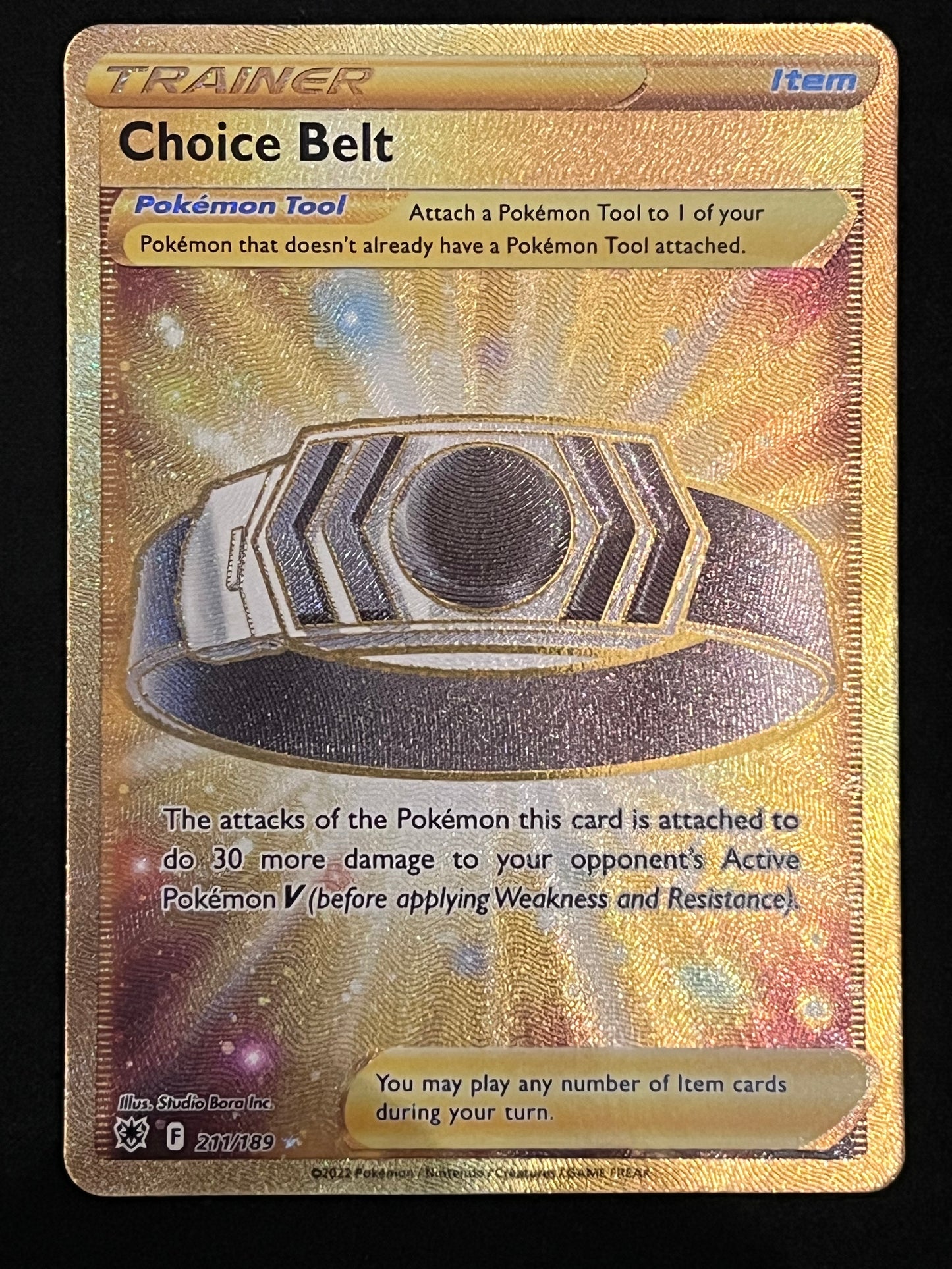 Choice Belt - 211/189 Astral Radiance Rare Secret Gold Holo