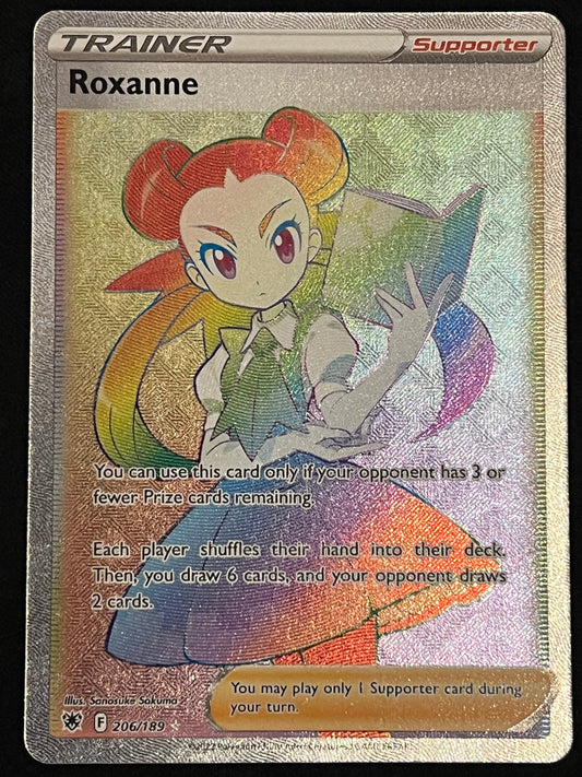 Roxanne - 206/189 Astral Radiance Rainbow Rare Holo Trainer