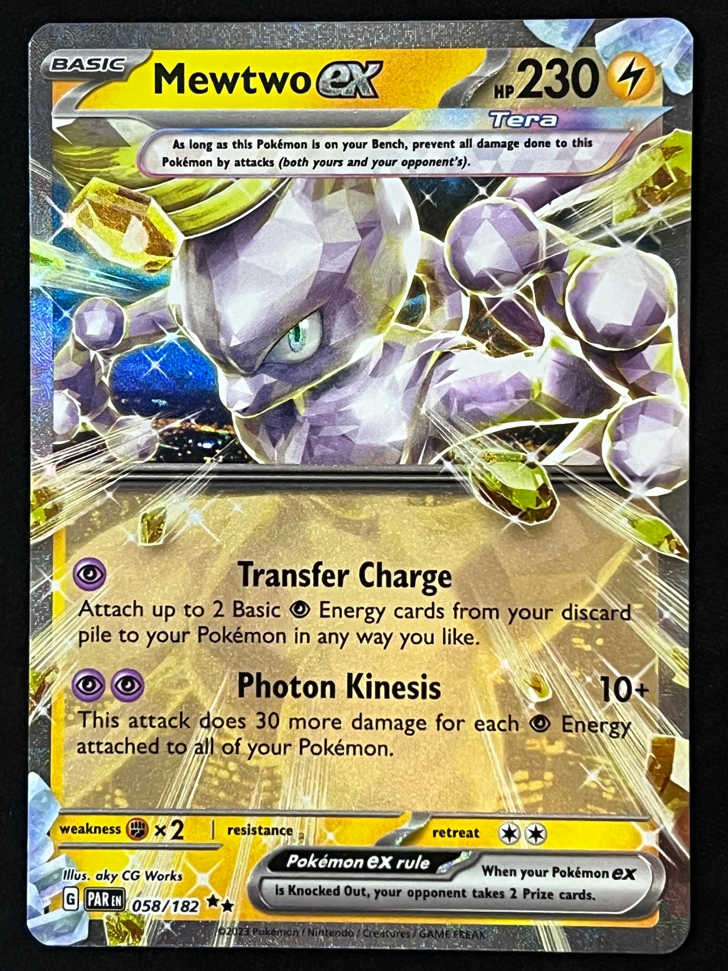 058/182 Mewtwo Ex - Pokémon Paradox Rift Double Rare