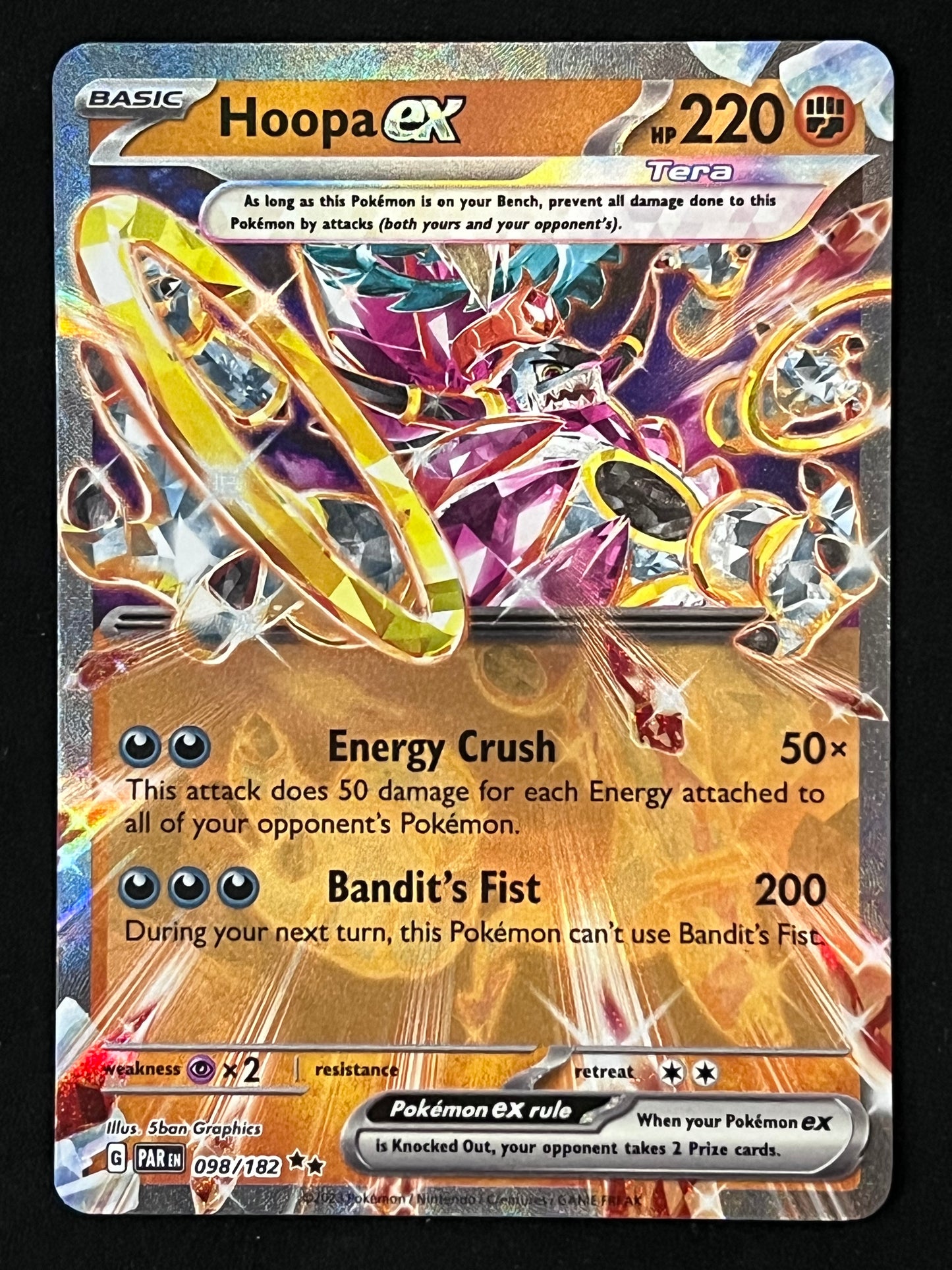 098/182 Hoopa Ex - Pokémon Paradox Rift Double Rare