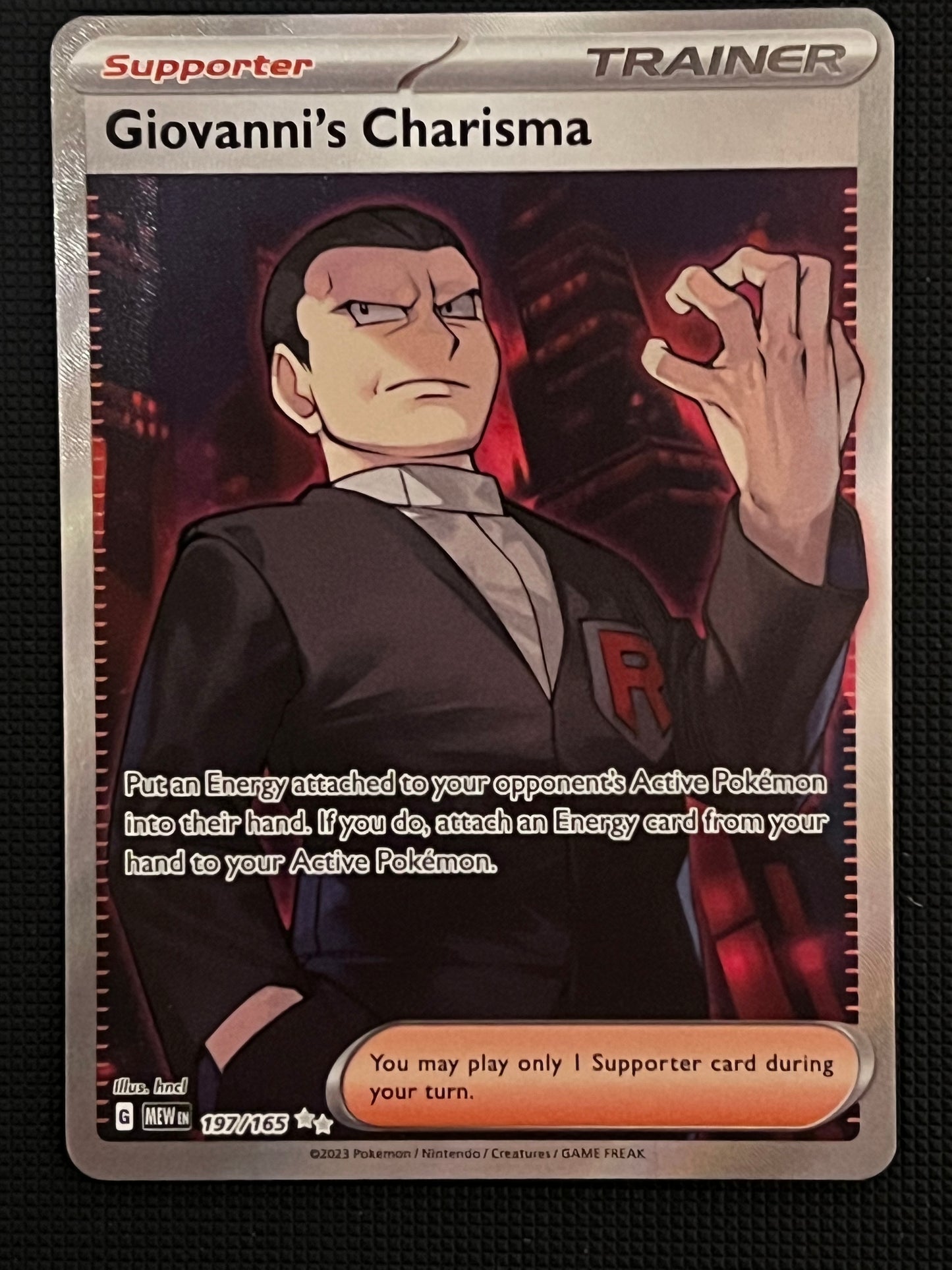 197/165 Giovanni’s Charisma -  Pokémon 151 Ultra Rare