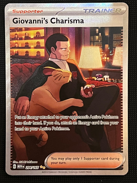 204/165 Giovanni’s Charisma - Pokémon 151 Special Illustration Rare