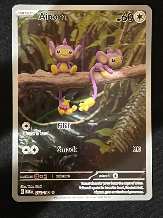 211/182 Aipom - Pokémon Paradox Rift Illustration Rare