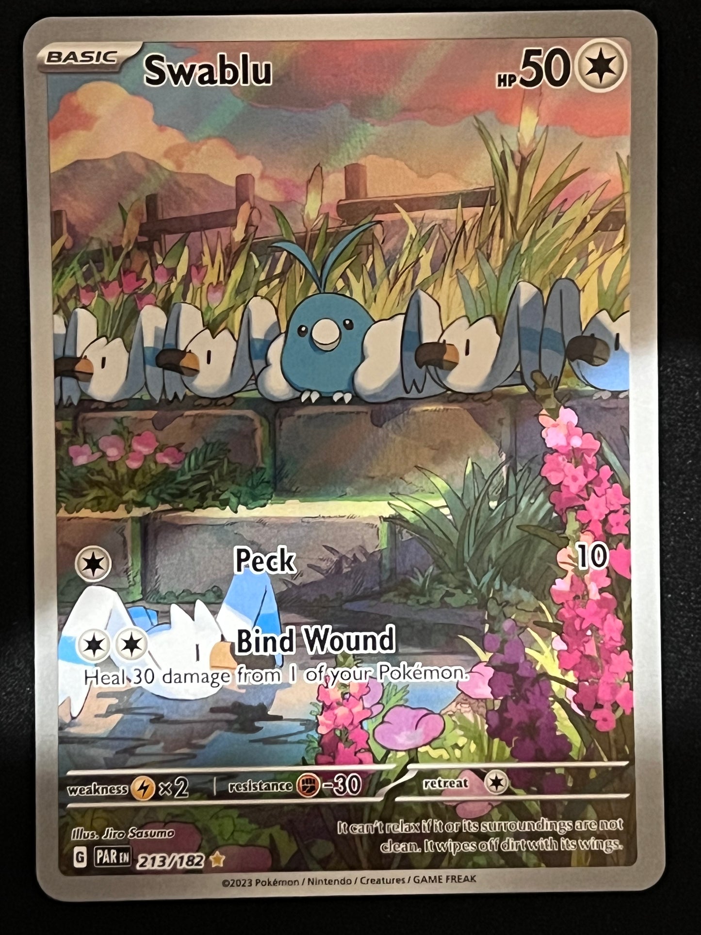 213/182 Swablu - Pokémon Paradox Rift Illustration Rare