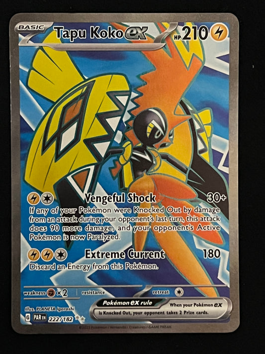 222/182 Tapu Koko Ex - Pokémon Paradox Rift Ultra Rare