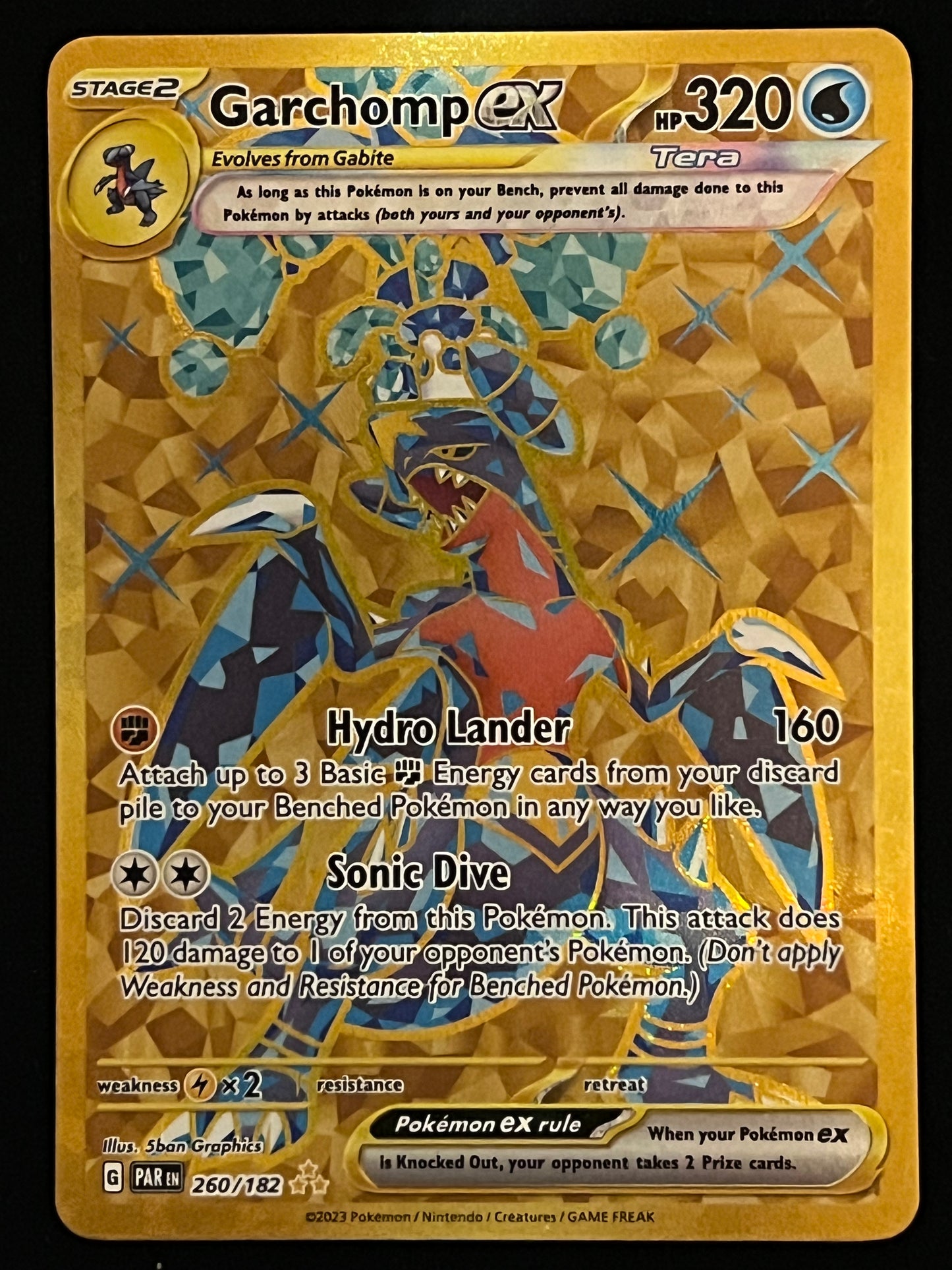 260/182 Garchomp ex - Pokémon Paradox Rift Hyper Rare