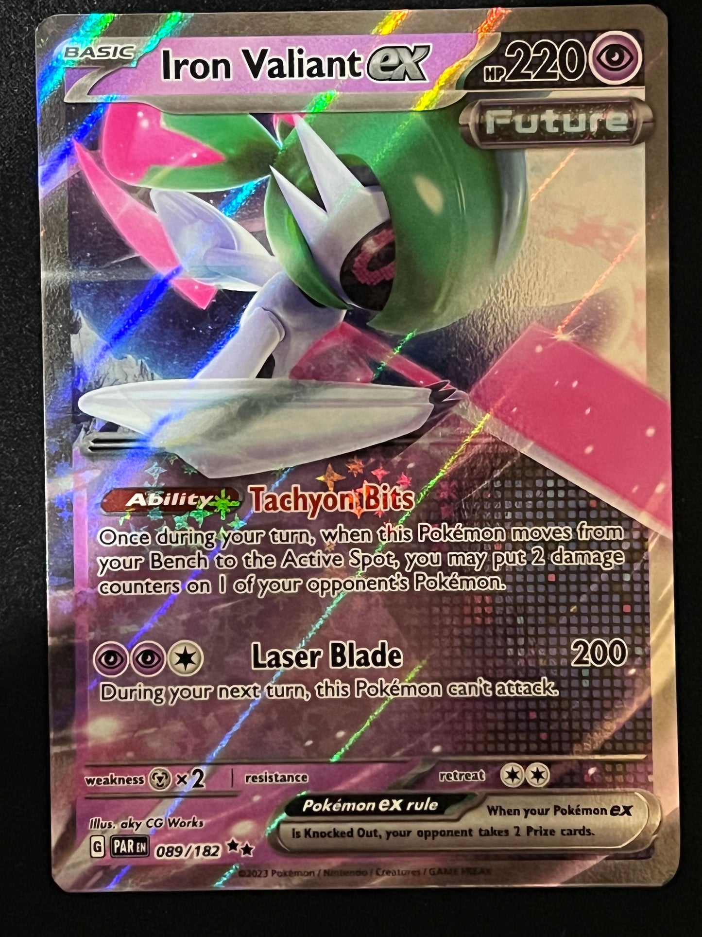 089/182 Iron Valiant Ex - Pokémon Paradox Rift Double Rare