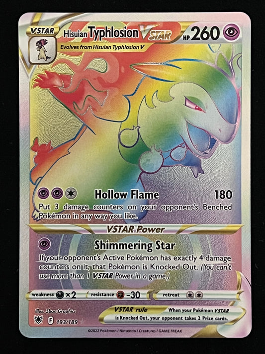 Hisuian Typhlosion VStar - 193/189 Astral Radiance Rainbow Rare Holo