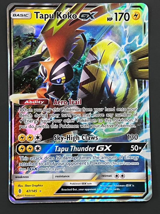 047/145 Tapu Koko Gx - Pokémon Guardians Rising Ultra Rare