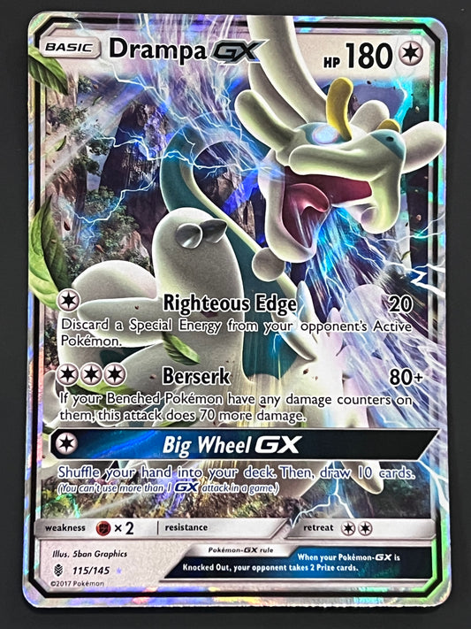 115/145 Drampa Gx - Pokémon Guardians Rising Ultra Rare