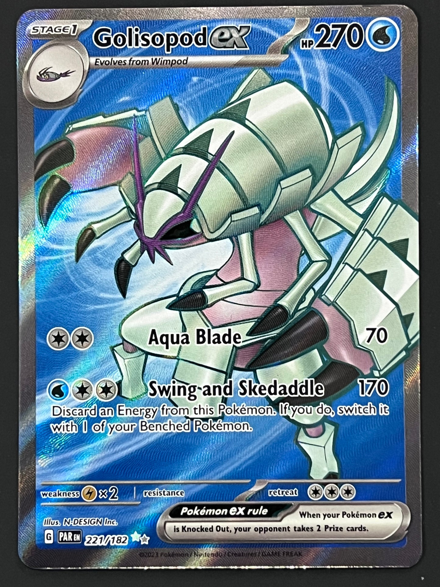 221/182 Golisopod Ex - Pokémon Paradox Rift Ultra Rare