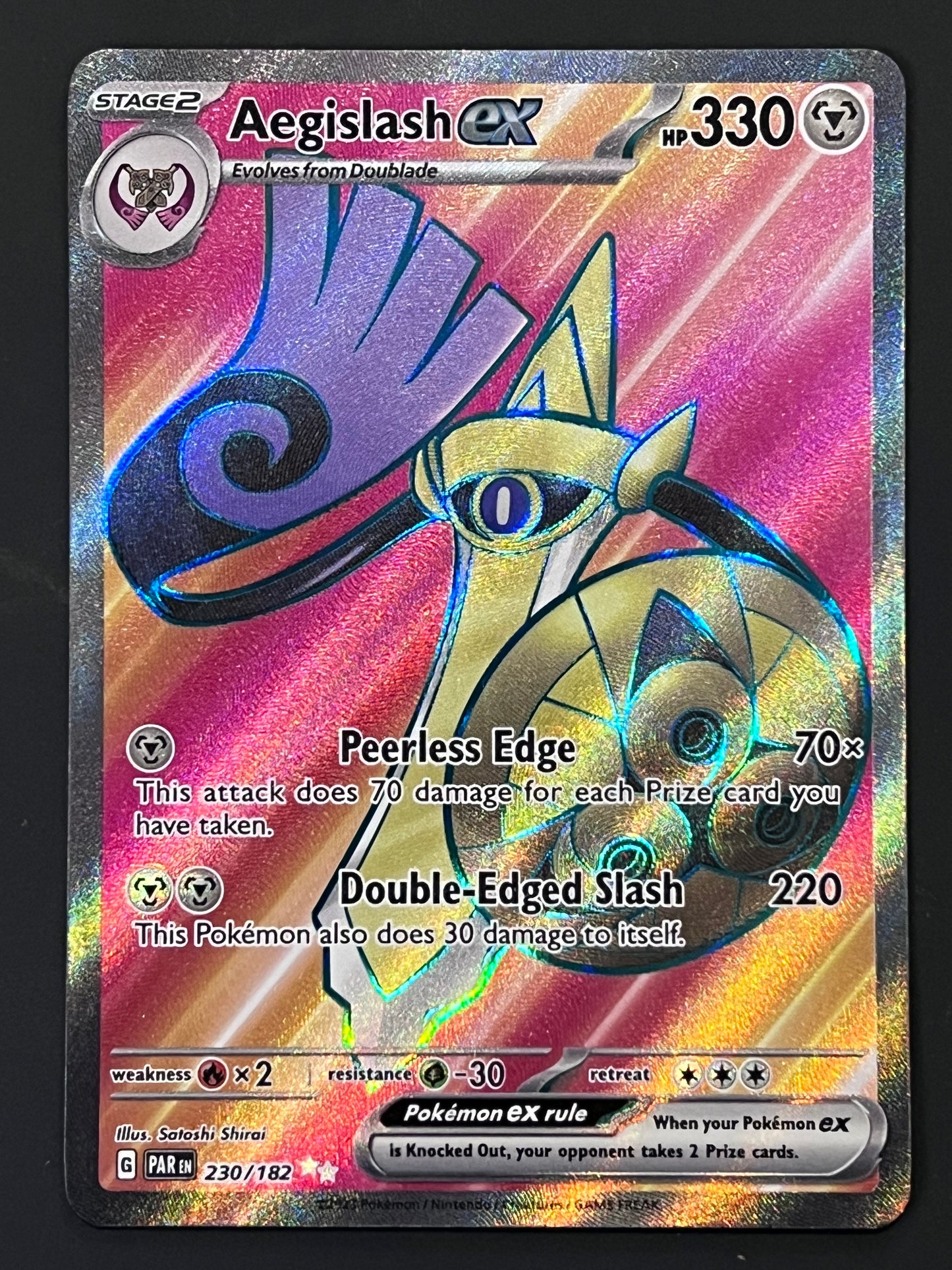 230/182 Aegislash Ex - Pokémon Paradox Rift Ultra Rare