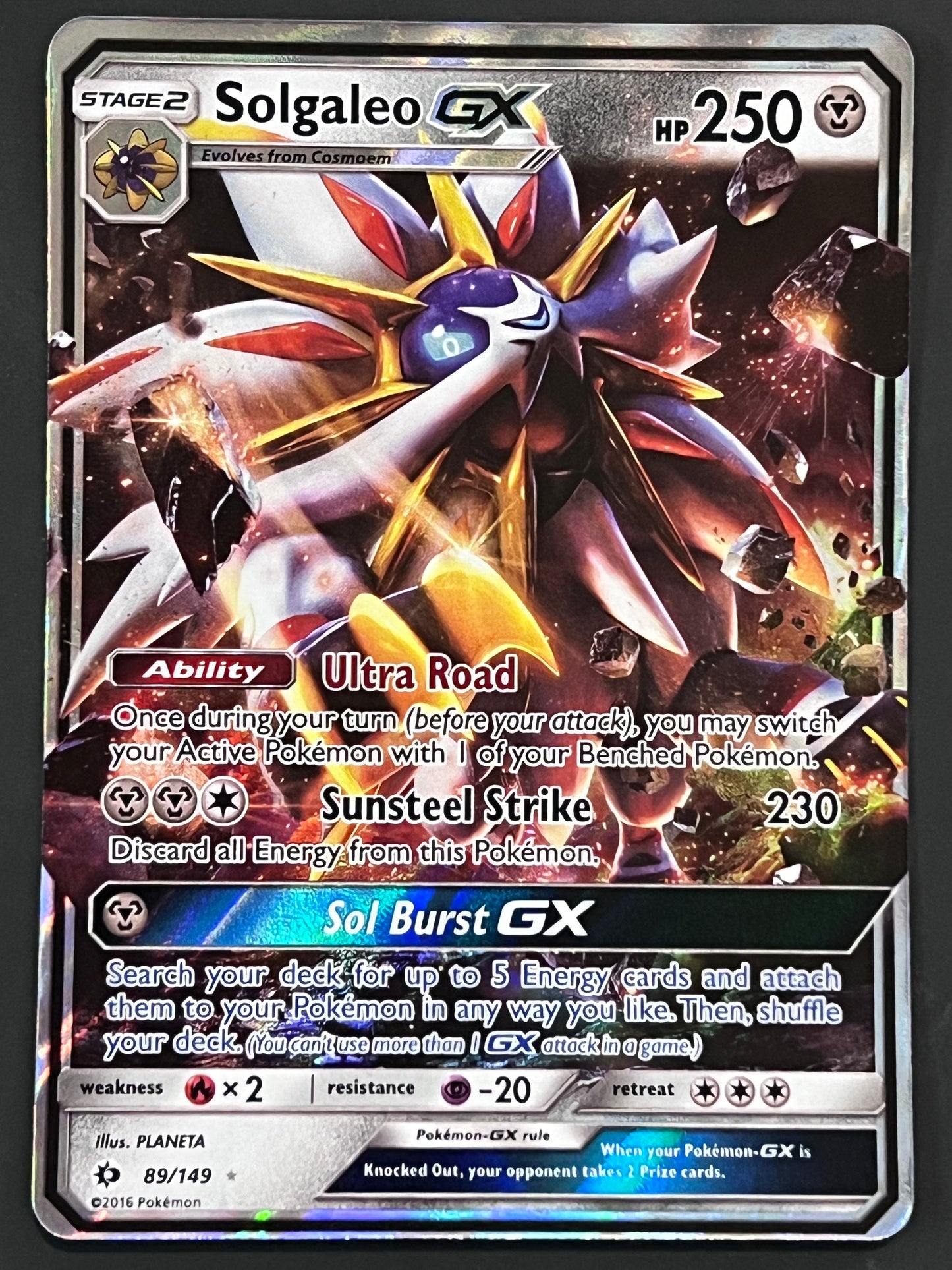 089/149 Solgaleo Gx - Pokémon Sun/Moon Base Ultra Rare