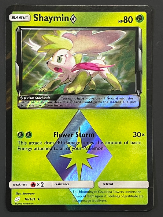 010/181 Shaymin - Pokémon Team Up Rare Prism Holo