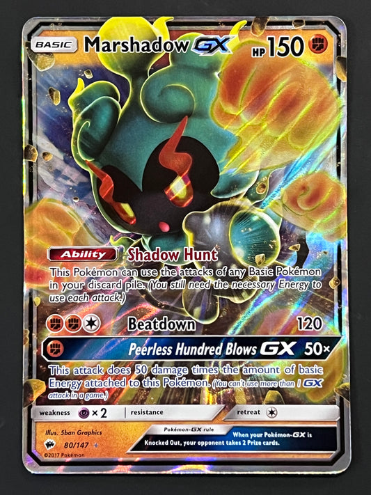 080/147 Marshadow Gx - Pokémon Burning Shadows Ultra Rare