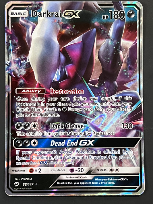 088/147 Darkrai Gx - Pokémon Burning Shadows Ultra Rare