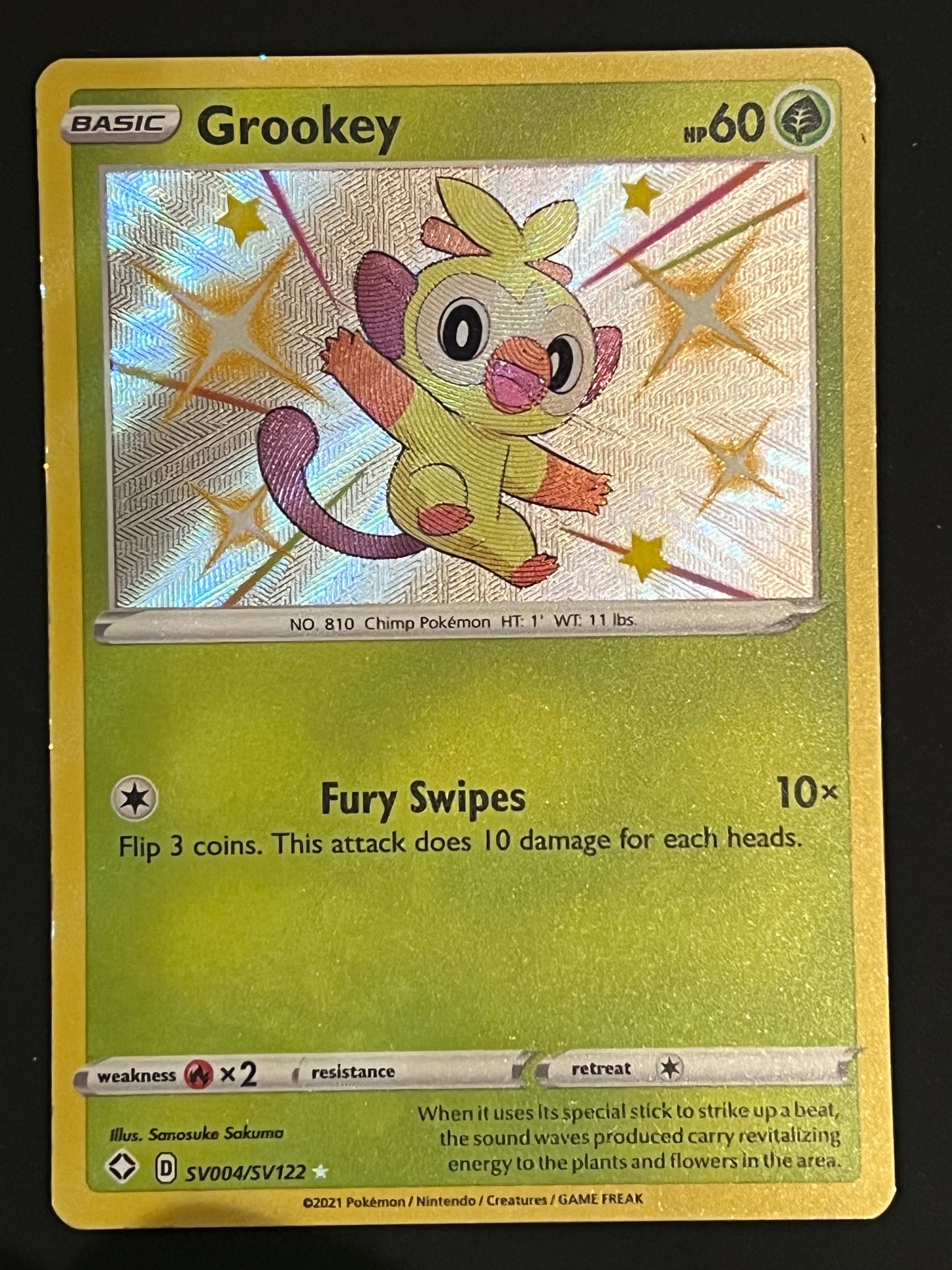 Grookey - SV004/SV122 Shining Fates Rare Shiny Holo