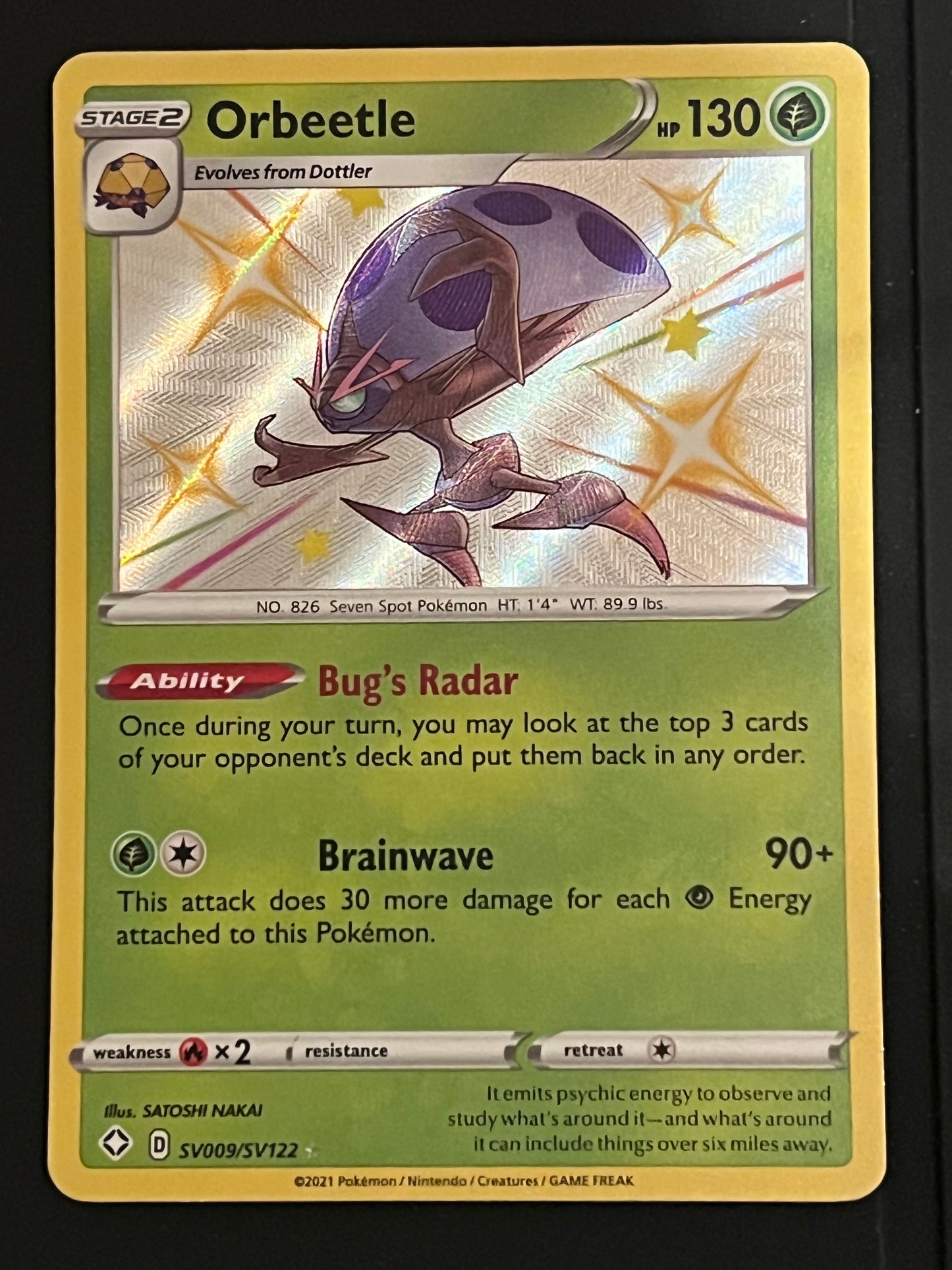 Orbeetle - SV009/SV122 Shining Fates Rare Shiny Holo