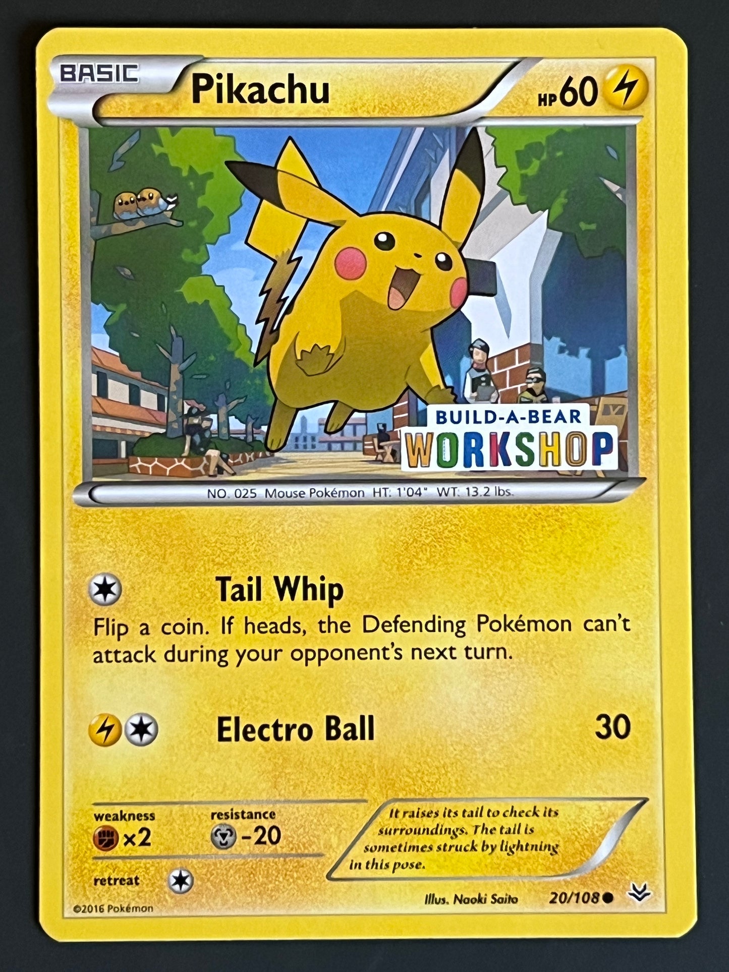 020/108 Pikachu (STAMPED) - Pokémon Roaring Skies Build-A-Bear Promo