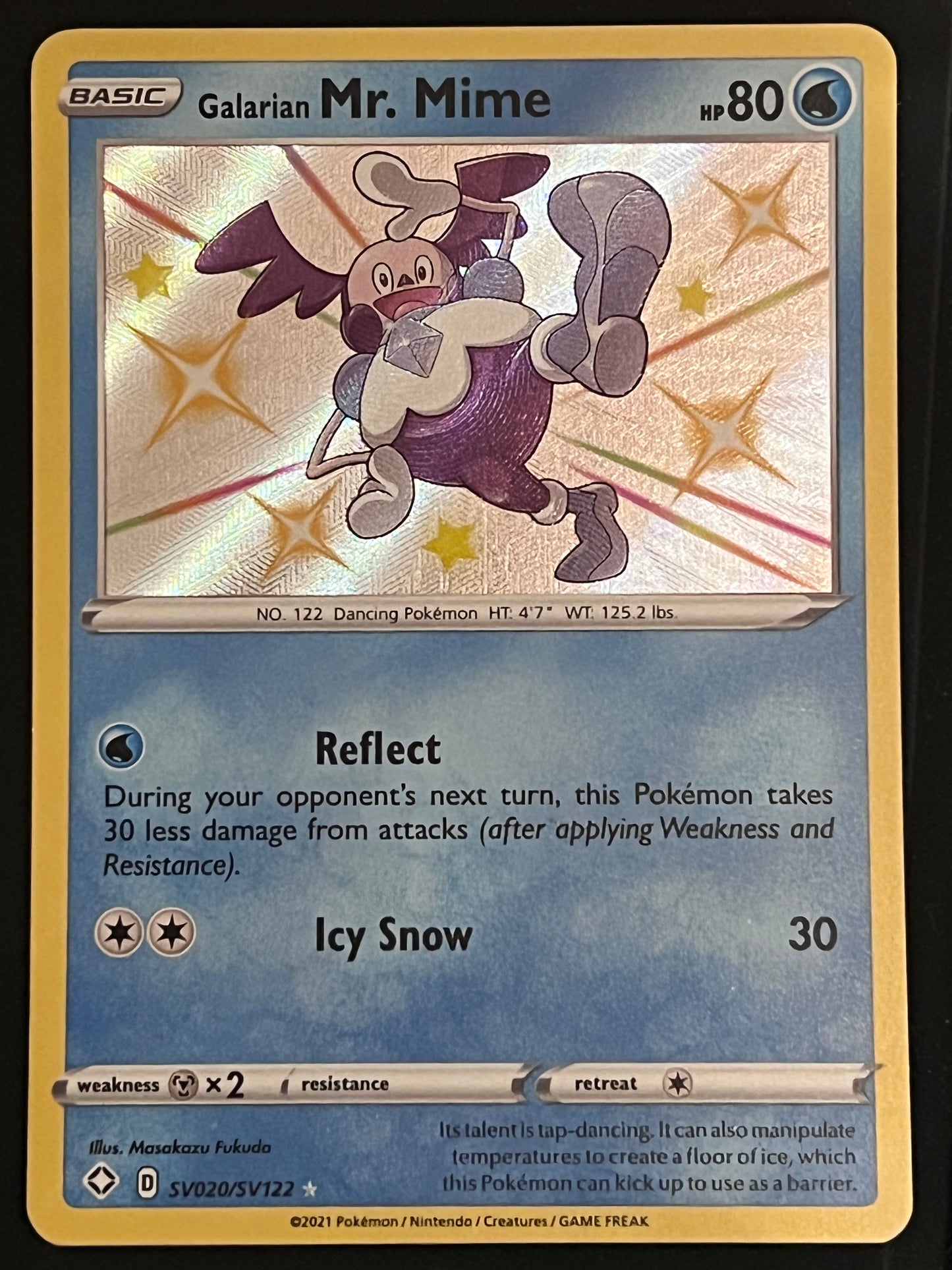 Galarian Mr. Mime - SV020/SV122 Shining Fates Rare Shiny Holo