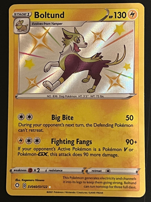 Boltund - SV040/SV122 Shining Fates Rare Shiny Holo