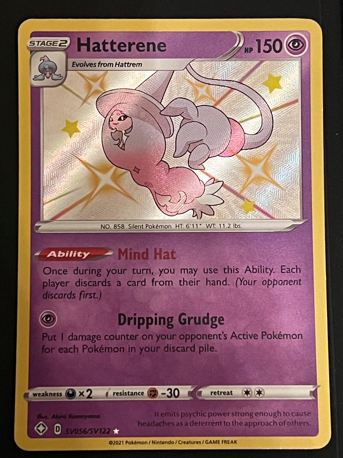 Hatterene - SV056/SV122 Shining Fates Rare Shiny Holo