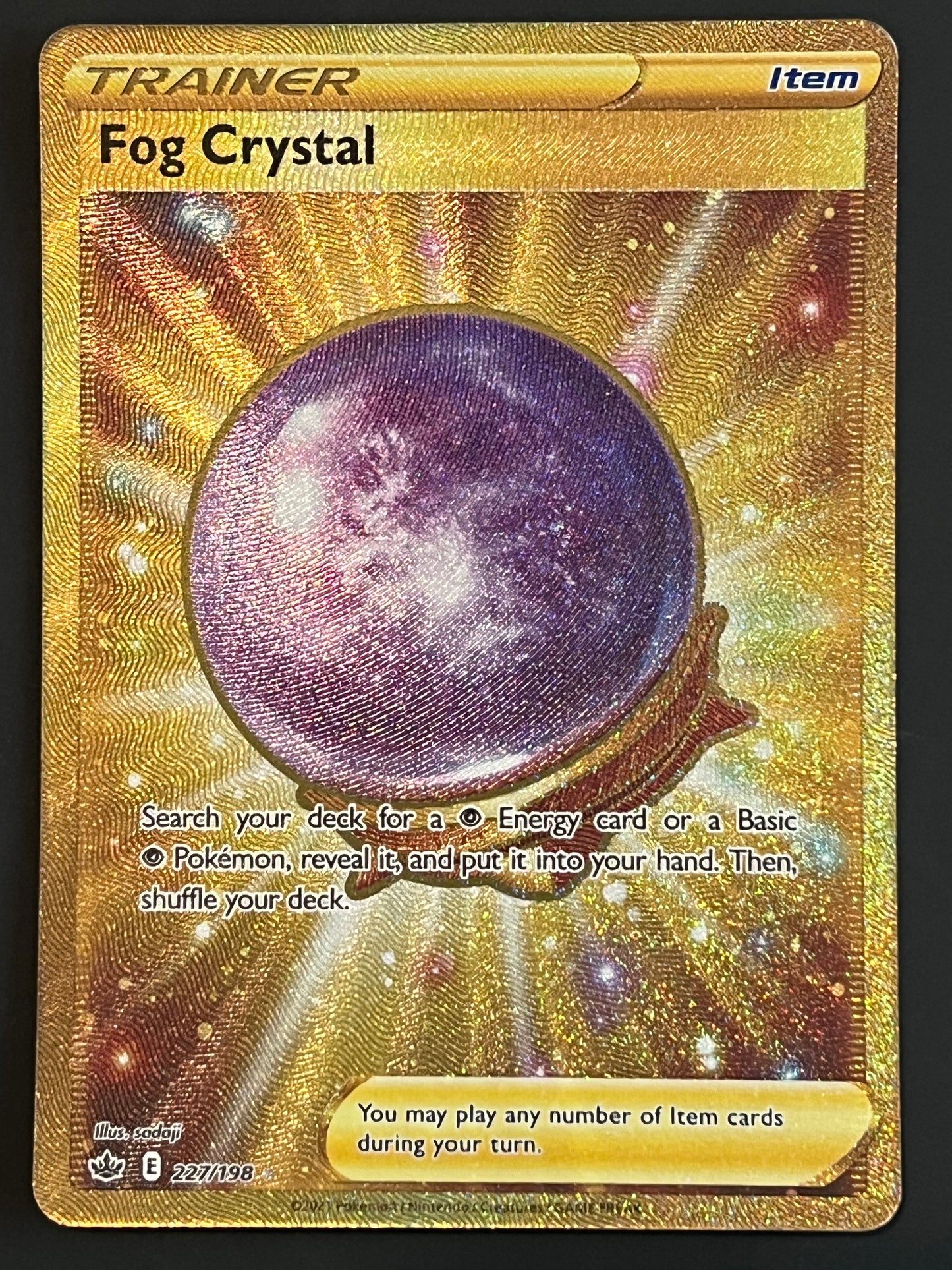 227/198 Fog Crystal - Pokémon Chilling Reign Gold Secret Rare