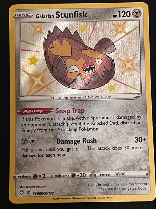 Galarian Stunfisk - SV088/SV122 Shining Fates Rare Shiny Holo