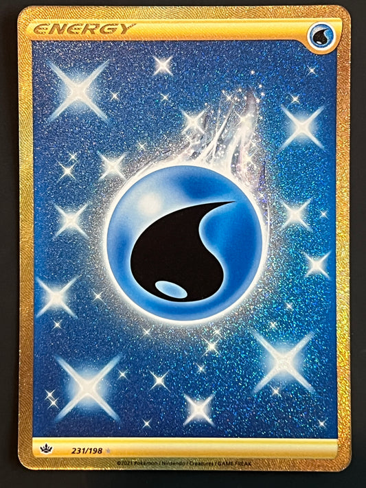 231/198 Water Energy - Pokémon Chilling Reign Gold Secret Rare