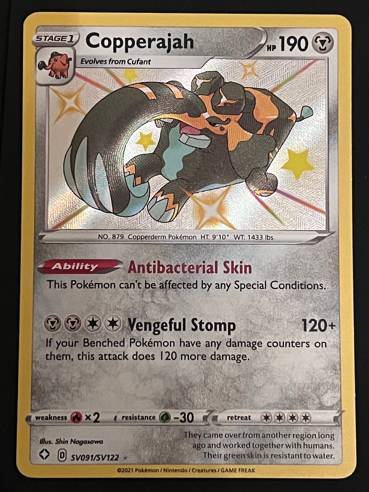 Copperajah - SV091/SV122 Shining Fates Rare Shiny Holo