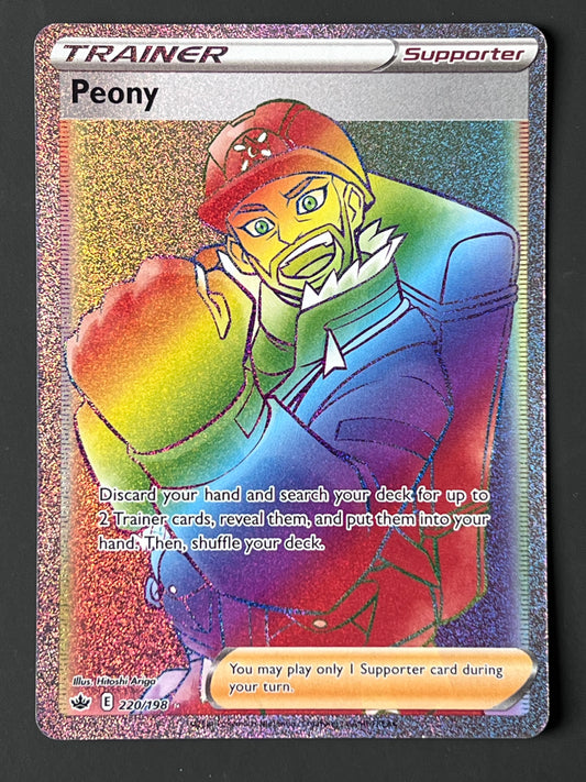 220/198 Peony - Pokémon Chilling Reign Rainbow Secret Rare