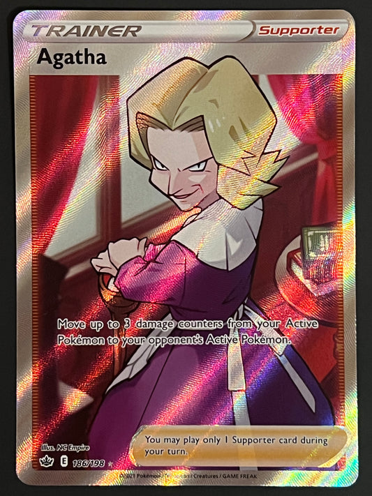 186/198 Agatha - Pokémon Chilling Reign Full Art