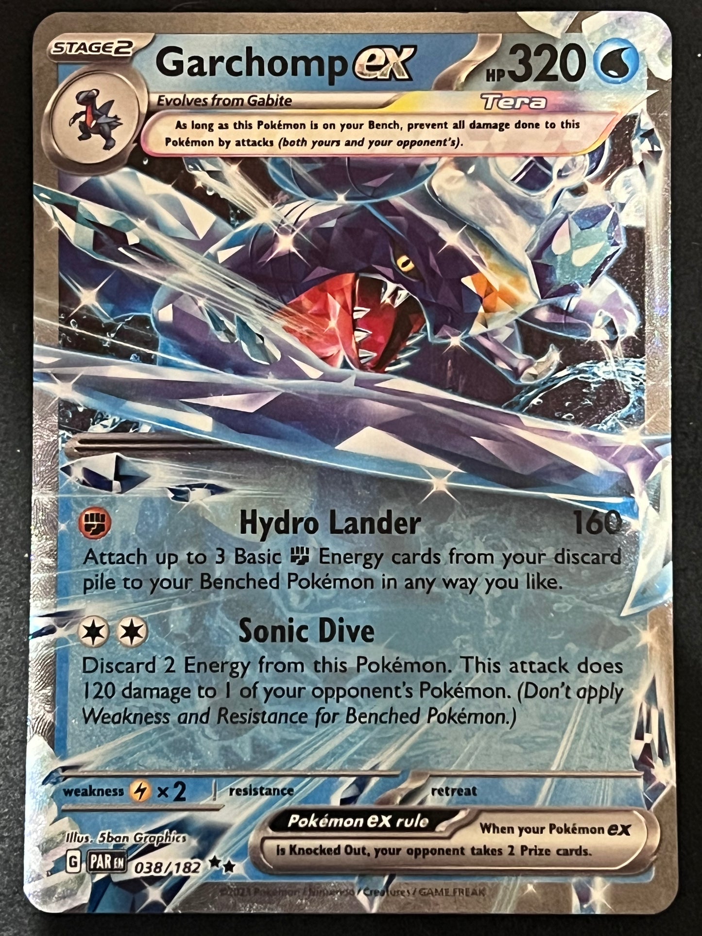 038/182 Garchomp Ex - Pokémon Paradox Rift Double Rare