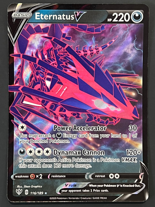 116/189 Eternatus V - Pokémon Darkness Ablaze Ultra Rare