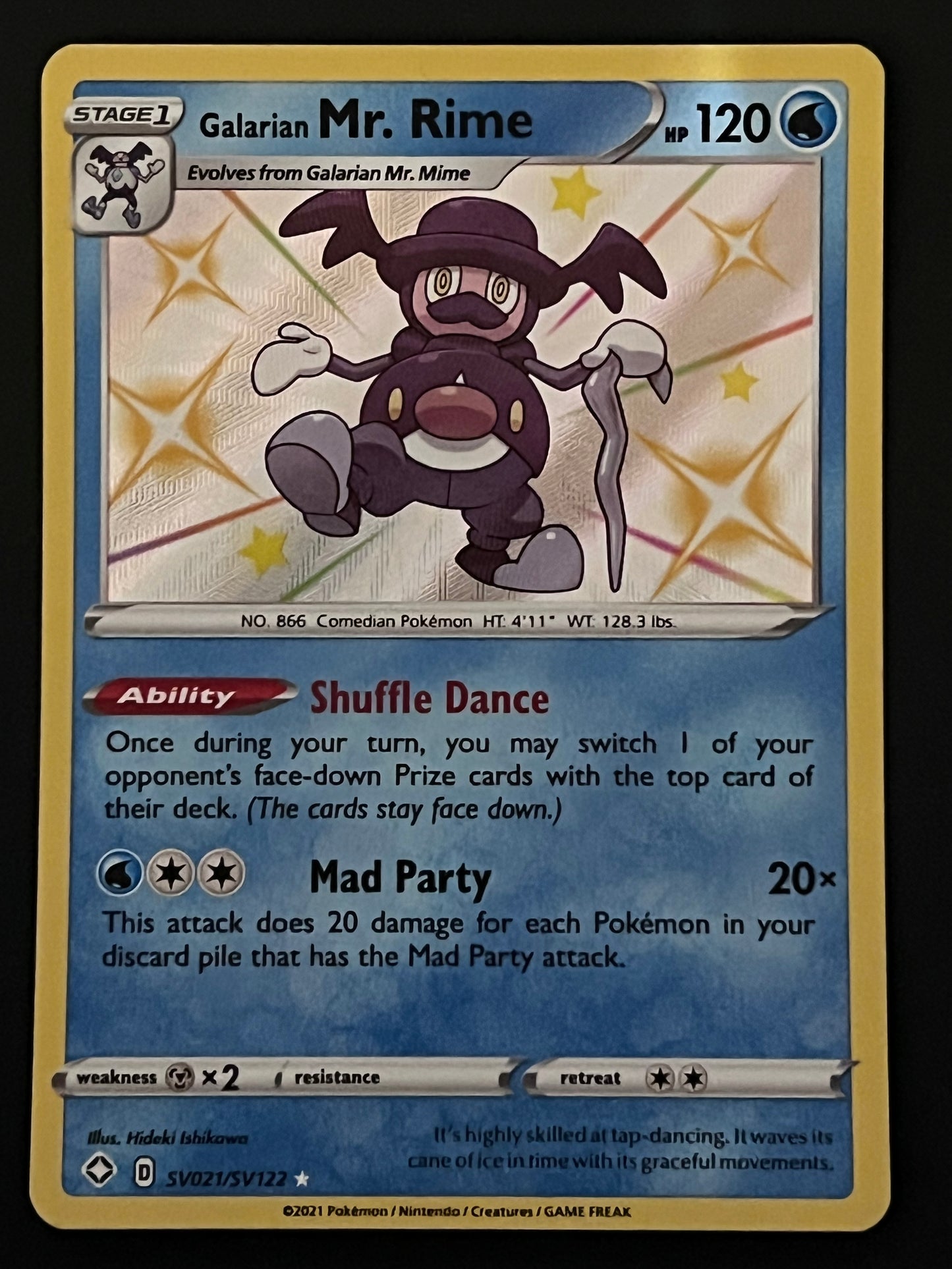 Galarian Mr. Rime - SV021/SV122 Shining Fates Rare Shiny Holo