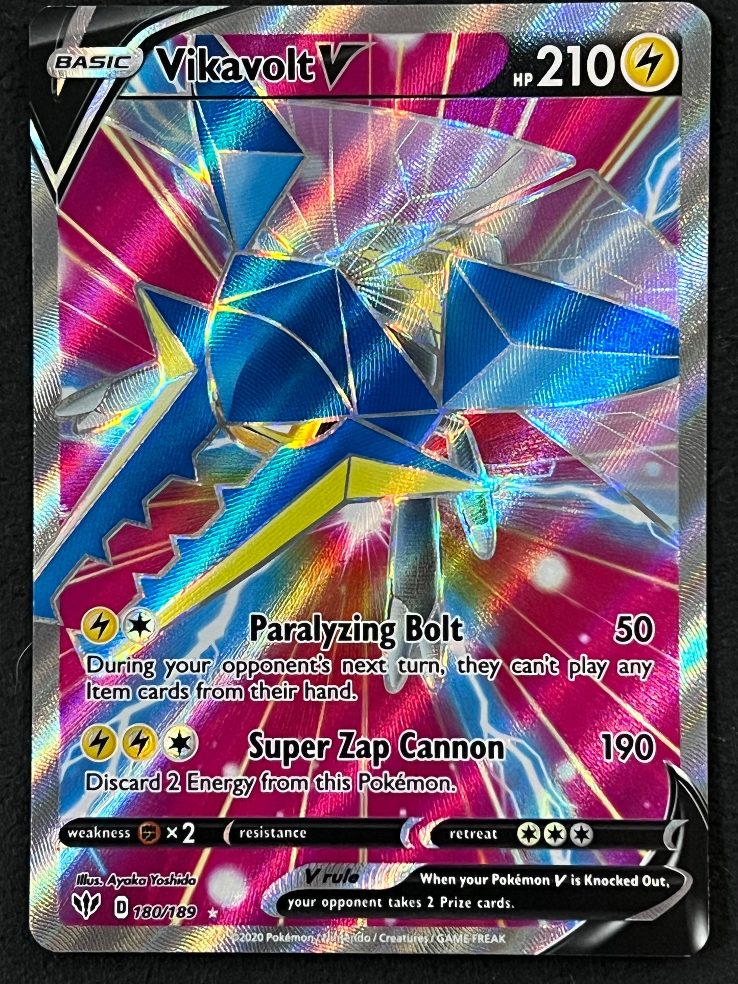 180/189 Vikavolt V - Pokémon Darkness Ablaze Full Art