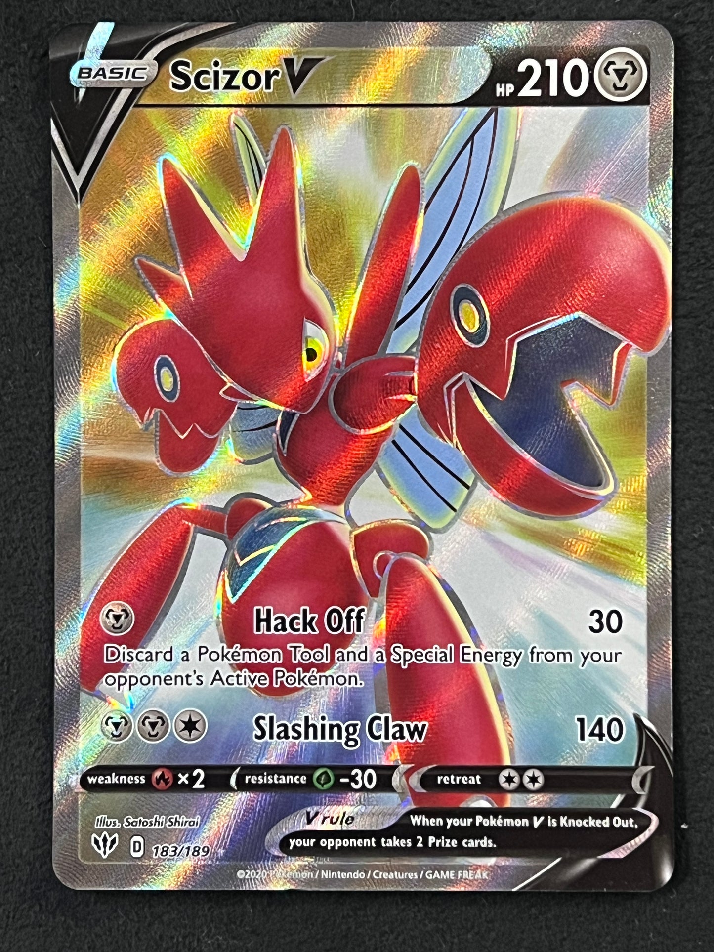 183/189 Scizor V - Pokémon Darkness Ablaze Full Art