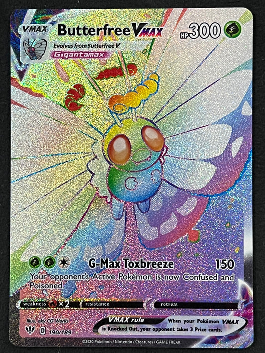 190/189 Butterfree VMax - Pokémon Darkness Ablaze Rainbow Secret Rare