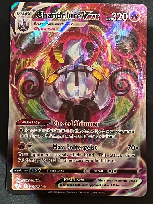 Chandelure VMax - 040/264 Fusion Strike Rare Holo VMax