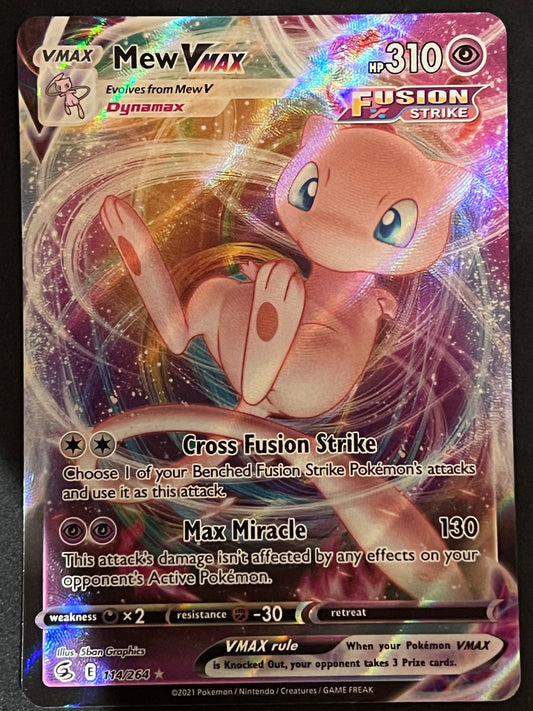 Mew VMax - 114/264 Fusion Strike Rare Holo VMax