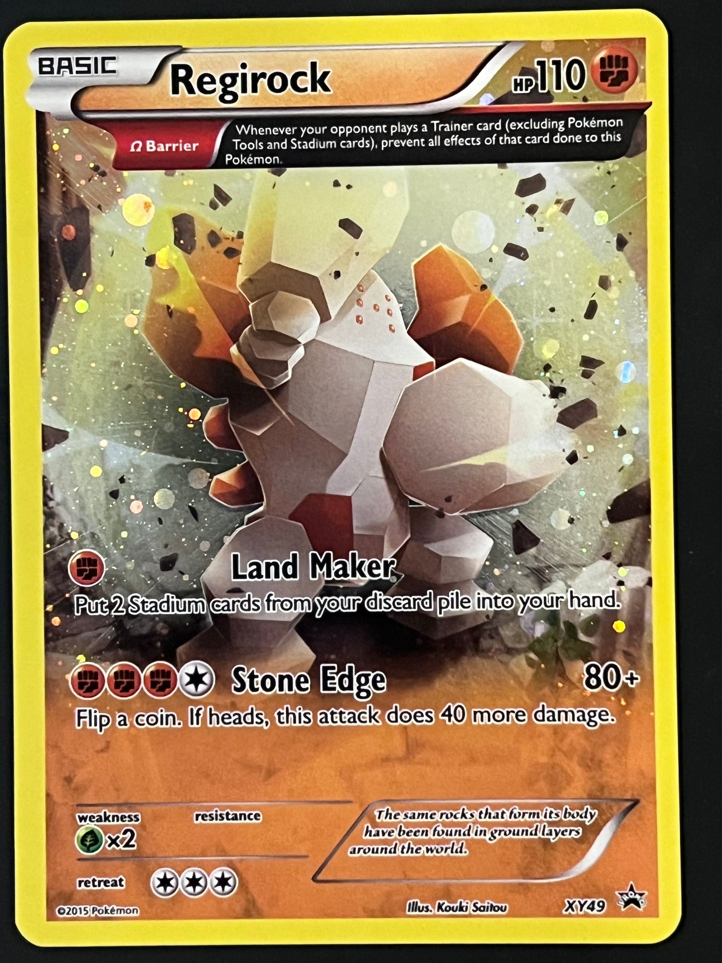 Regirock - XY49 Holo Promo Black Star