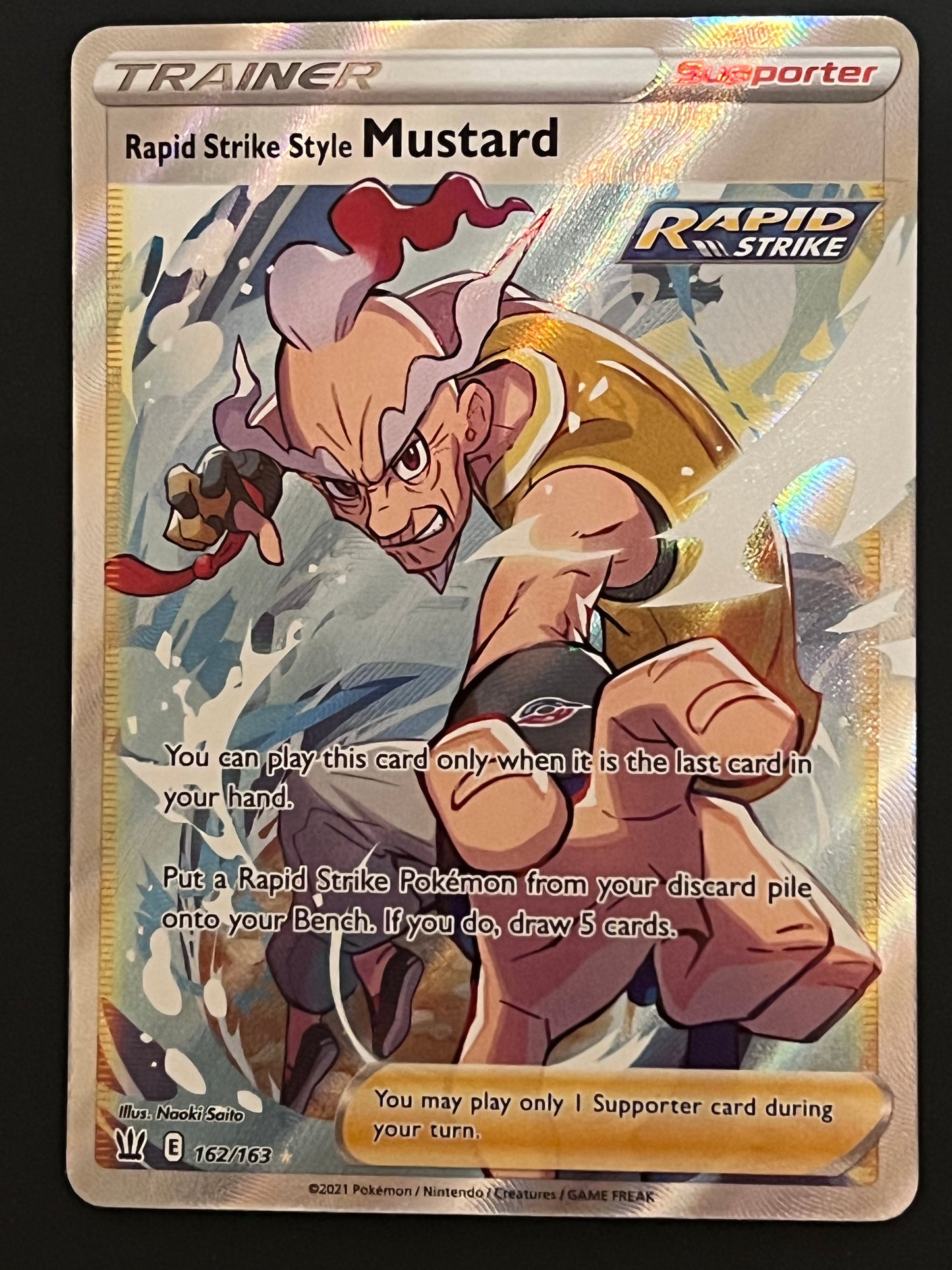 Rapid Strike Style Mustard - 162/163 Battle Styles Rare Holo