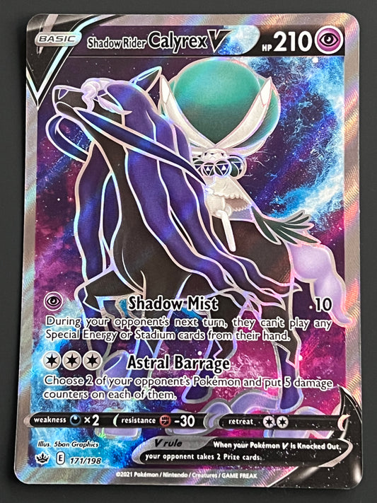 Shadow Rider Calyrex V - 171/198 Chilling Reign Full Art Rare Holo V