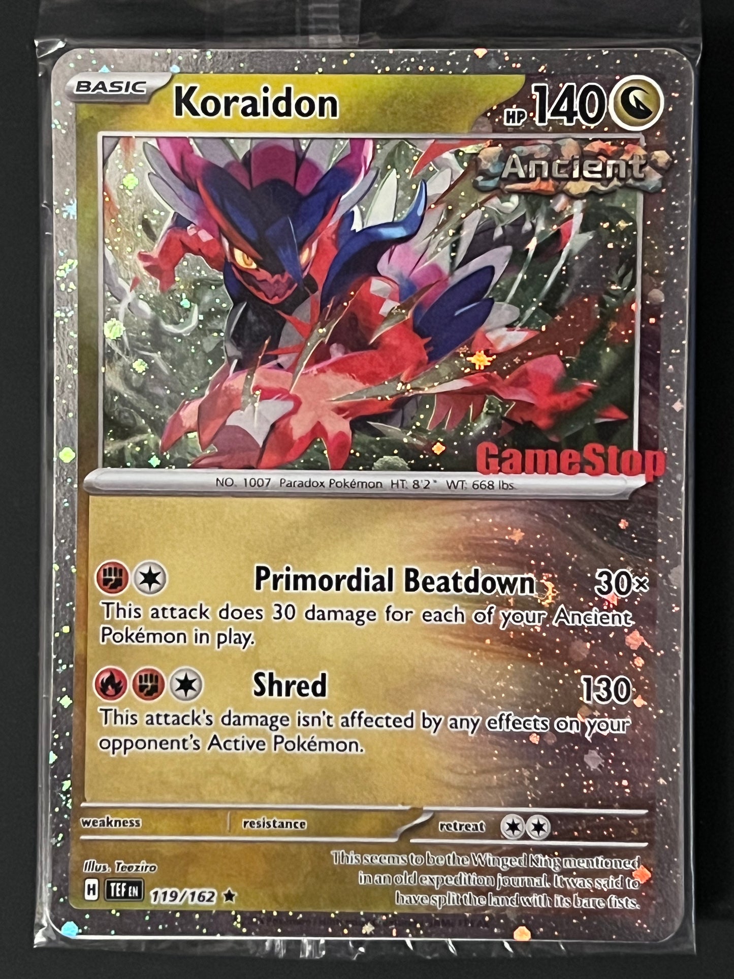 119/162 Koraidon (STAMPED) (SEALED) - Pokémon Temporal Forces GameStop Promo