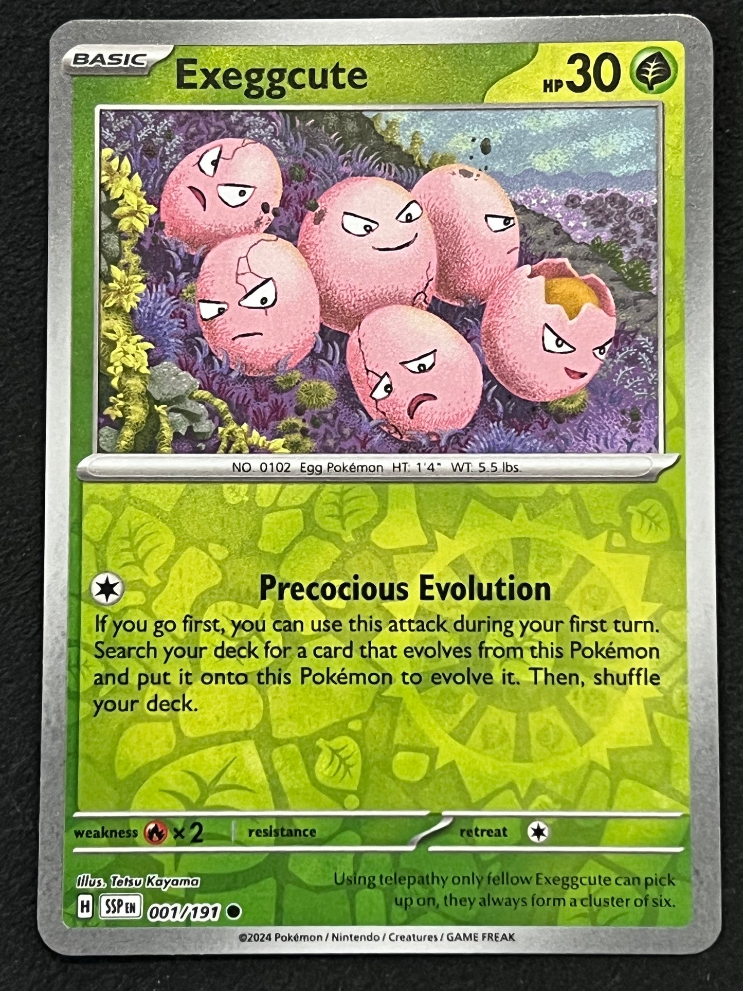 001/191 Exeggcute - Pokémon Surging Sparks Common Reverse