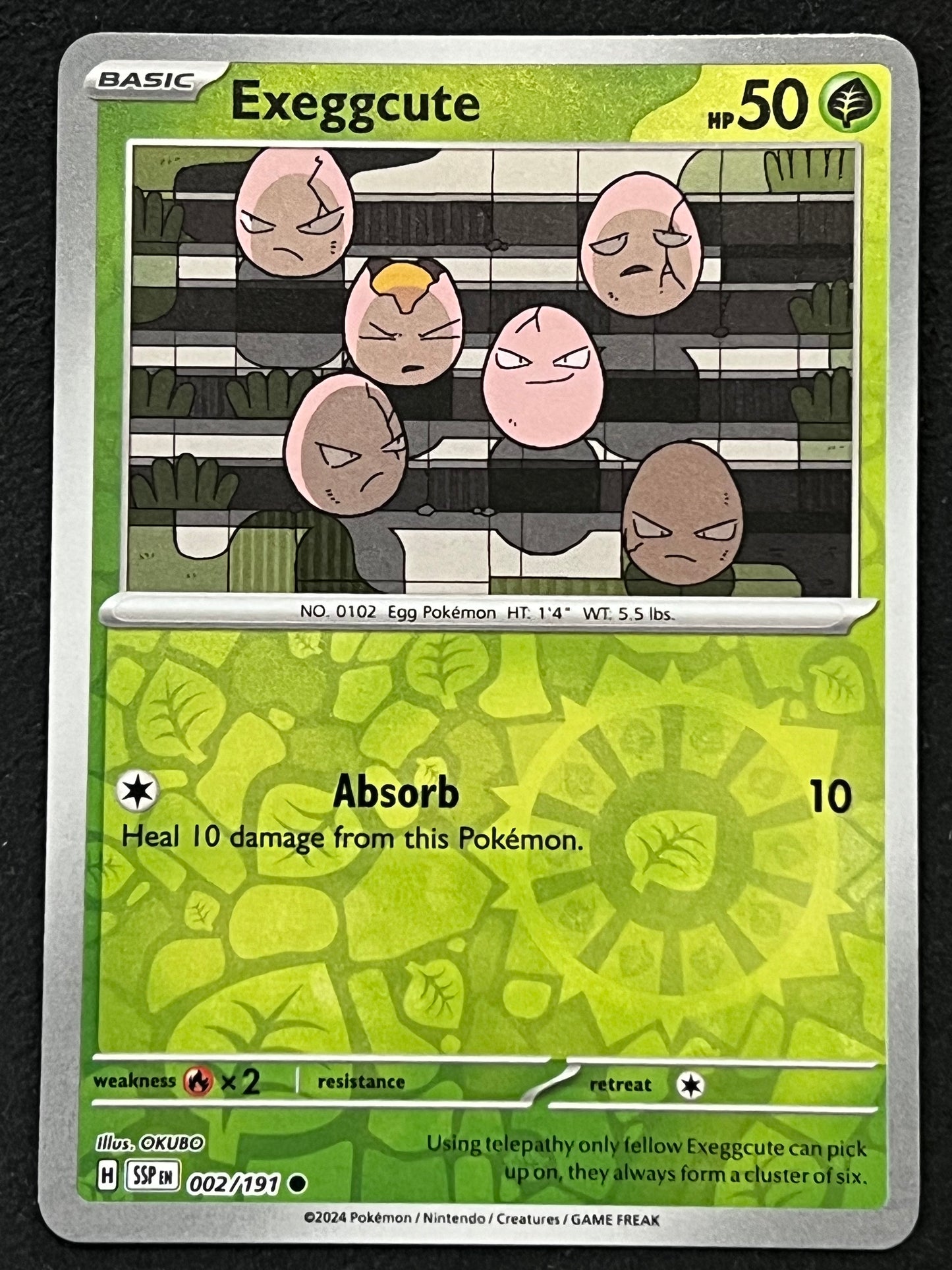 002/191 Exeggcute - Pokémon Surging Sparks Common Reverse