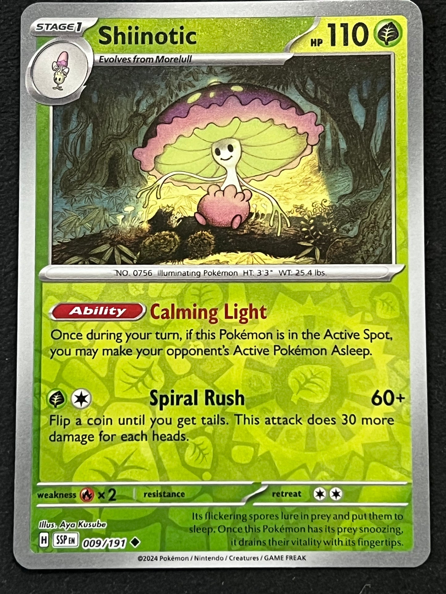 009/191 Shiinotic - Pokémon Surging Sparks Uncommon Reverse