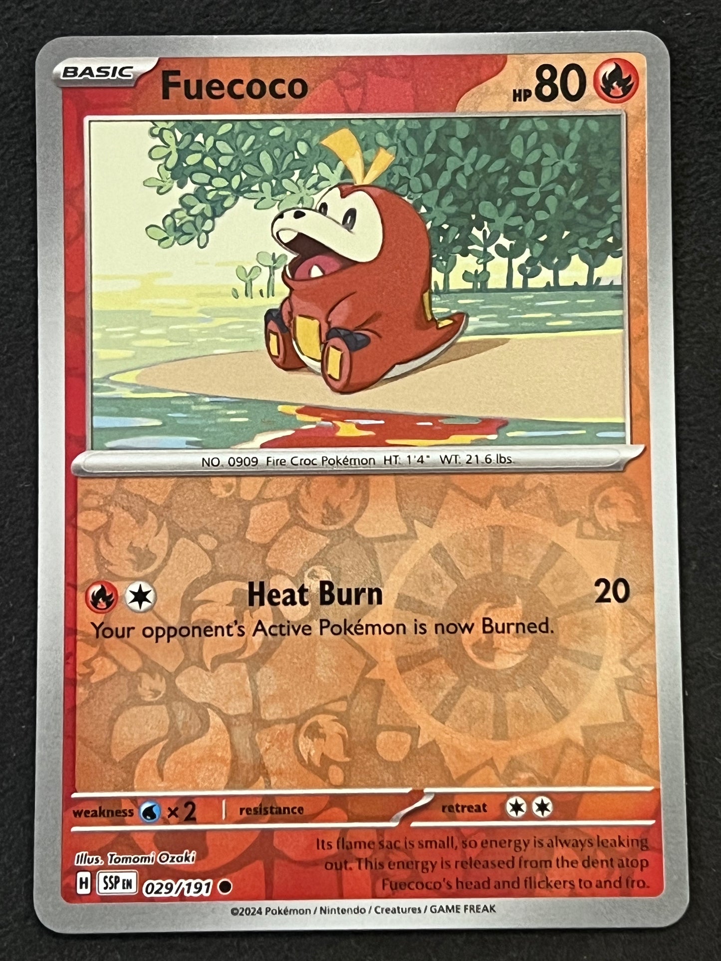 029/191 Fuecoco - Pokémon Surging Sparks Common Reverse